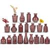 Oairse Set di 20 Vasi in Vetro Vintage e Rustico, Decorazione Floreale per Centrotavola, Decorazione di Nozze, Soggiorno, Bagno, Regalo per la Festa della Mamma, Cratere
