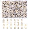 Cheriswelry 934 perline cubiche in acrilico dorato bianco con lettere dell'alfabeto dalla A alla Z da 6 mm, per braccialetti e collane