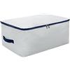 iwill CREATE PRO 100% cotone naturale, borsa di grande formato morbida per letti, trapunte, cuscini, coperte, cuscini, contenitori per oggetti voluminosi, traspirante e lavabile, grigio
