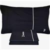 Antiche Tradizioni JUVENTUS Completo Letto Lenzuola, Nero, 100% Cotone, Logo JJ Ricamato, Singolo 150x295