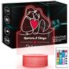 Maverton Lampada con Targa Personalizzata - Targhetta Personalizzata con Luce Notturna - Base Multicolore Caricatore e Telecomando - Idea Regalo Coppia Anniversario