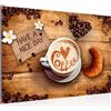 Runa Art Quadro Caffè Cucina Moderni Murale - Made In Germany - Con Detti Marrone Corridoio 501215a