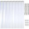 bimiti Tenda a lamelle in PVC, 120 x 200 cm, trasparente, con lamelle in PVC, antivento, impermeabile, per camere, negozi, supermercati, frigoriferi