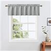 LinTimes Tende oscuranti, con riduzione del rumore, moderne, per piccole finestre, colore grigio chiaro, 132 x 38 cm, 1 pezzo