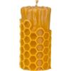 BeesWax World, candela di cera d'api fatta a mano, candela di cera naturale con stoppino in cotone, 100% cera d'api, decorativa e sostenibile (Goccia di miele - Altezza: ~135 mm, Ø: ~60 mm)
