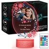 Maverton Lampada personalizzata a Led - Cornice foto con illuminazione multicolore - Idea regalo mamma compleanno - Lastra Acrilica con stampa foto personalizzata - Per la festa della mamma