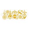 Decora 9270974 Stencil decorativo Decori Di Natale 10 X 28 Cm, in plastica per alimenti; perfetto per realizzare splendidi disegni su torte, dolcetti e biscotti. Made in Italy.