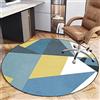 EYZO Tappetino per Sedia da Ufficio Gaming per Moquette e Pavimento Rigido, Tappetino per Sedia da Scrivania Antiscivolo per Home Office, Tappeto Multiuso Tappetino di Protezione Rotondo 90 cm