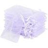 Tyhbelle 100 Pezzi Sacchetti Organza 10 x 15 cm Sacchetti Bomboniere per Matrimonio Compleanno Comunione Regalo Caramelle (Bianca)