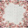 HOME ZEN HOUSEHOLD LINEN Tovaglia da Tavolo ART Camilla, 85 x 85 cm, centrino con Stampa Digitale (ROSE)