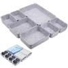 Hejo 7 Pezzi Organizer Cassetti Armadio Feltro,Divisori per Cassetti,Durevole Contenitori Separatori per Cassetti,Organizer Trucchi Cassetti per Uffici Domestici, Armadi di Cancelleria(Grigio Chiaro)