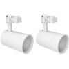 JANDEI - Pack x2 Faretti LED da Soffitto a Binario 30W, Bianco Neutro 4200K, 3000 Lumen, 185V-265V AC Monofase, Alluminio Per Camerino, Vetrina, Negozio, Ufficio. Colore Bianco