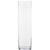 Sandra Rich, vaso di vetro cilindrico trasparente, collezione Cyli, tagliato a caldo, con diametro di 10 cm, transparent, 1 pieces, 40 cm