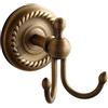 Weare Home - Gancio appendiabiti doppio per cappotto, stile retrò, in ottone e rame bronzo anticato, per accessori da bagno