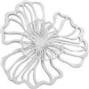 rockible Decorazione da Parete Scultura da Parete con Fiori, Decorazione da Parete in Metallo, Decorazione Floreale da Appendere alla Parete per la Camera da, Bianco Grande