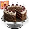 BakeBuddy Piatto Girevole per Torte 30 cm in Alluminio, Base Antiscivolo | Alzata per Torta di Alta Qualità, Base con Cuscinetto a Sfere - Accessori per Pasticceria, Idea Regalo I Giratorta