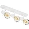 Klighten Faretti da Soffitto Orientabili Bianco con 3 Attacco E27, Vintage Industriale Plafoniera 3 Luci Interno, lampada Soffitto per Cucina, Soggiorno, Camera da Letto, 39cm, Lampadina non Inclusa