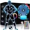 Eygerur 2 Pezzi Ronaldo Calcio Luce Notturna Bambini, Regalo de Calcio per Bambini 2 3 4 5 6 -12 anni, Calcio Lampade 3D Illusione Lamp con 16 Cambi di Colore, Regali di Natale Compleanno per Ragazza, Ragazzo