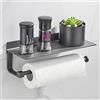 Hoomtaook Porta Rotolo da Cucina Portarotoli da Cucina Porta Carta da Cucina Alluminio, Finitura Opaca Grigio