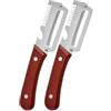 Generico Pelapatate Multifunzione 3 in 1 Acciaio Inossidabile, Pelaverdure con Manico in Legno E Apribottiglie, Utensile Cucina per Sbucciare Patate Zucche Frutta E Verdura