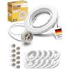 Sweet Led 10x Sweet LED cornici da incasso incl. portalampada GU10 - faretti da incasso IP20 230V - adatti per LED e alogeni - faretti LED da incasso orientabili in metallo - Ø 88mm, bianco