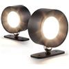 Proxinova Aplic Design Da Interno Pacco da 2 - Lampada Da Parete Senza Fili Ricaricabile A Batteria LED Con Luce Calda Naturale Bianca Controllo Touch Per Interni Soggiorno Corridoio Scale