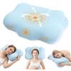 Ecofocet Cuscino cervicale,Cuscino memory foam,Cuscini per cervicale,Guanciale ergonomico,Guanciale ortopedico,con Federa Sfoderabile e Lavabile,per Dormitori Laterali,Supini e Proni