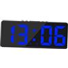 rockible Orologio Elettronico con Numeri Grandi Snooze USB Ampio Display a Allarmi Calendario Luminosità Regolabile alla Scrivania, Blu