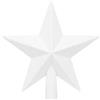 SULOLI Stella Albero di Natale,Puntale Albero Natale,3D Stella Topper per Decorazioni Natalizi con Glitter (Bianco)