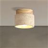 kaixunl 7W Lampadario a Soffitto Pietra Gialla Travertino Lampadari Giapponese Wabi Sabi Plafoniera Luce Calda Adatto Plafoniere per Camera da Letto Sala da Pranzo Cucina Ingresso Corridoio legno naturale