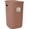 Sicignano Casalinghi Ingrosso Casalinghi Sicignano Portabiancheria Domus 50 Lt in Plastica Riciclata ? Contenitore Salvaspazio con Coperchio, Design Moderno, 37x36x56h cm ? Made in Italy (Mocha Mousse)