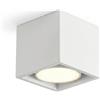 Area illumina Plafoniera da Soffitto Singola o Tripla, Alluminio, Attacco GX53 fino a 12W, Base Orientabile, Bianco/Nero/Sabbia (Bianco, Singolo)