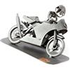 Steelman24 I Omini di Viti Motocicletta da Corsa I Idee Regalo Originale I Soprammobili in Metallo I Modellino