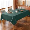FANSU Tovaglia Cerata da Esterno Impermeabile, Tovaglia Plastificata Rettangolare Antimacchia Copritavolo Giardino PVC Proteggi Tavolo Tinta Unita per Giardino Cucina (Verde scuro,100x160cm)