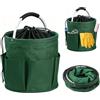 QIANAI Cesto per Conservazione dei Prodotti la Pulizia, Carrello Pulizie con Manico,Grande Contenitore Organizer (Verde)