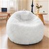 XeGe Fodera per pouf in finta pelliccia (senza imbottitura), soffice pouf per riporre peluche per camera da letto e decorazione della casa, grande pouf peloso per adulti, adolescenti, bambini, ragazze
