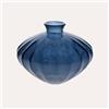 KEYHOMESTORE | Vaso Ovale in Vetro Riciclato Blu Cobalto