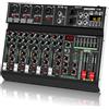 SIKUING Mixer portatile a 6 canali, mixer audio professionale, 320 effetti DSP + equalizzatore a 7 bande, scheda audio Bluetooth + interfaccia USB, ideale per registrazioni PC, effetti karaoke e riproduzione