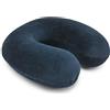 Amazon Basics Cuscino per il collo, in memory foam, 1 unità, Semicircolare, Grigio