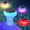 DoXtreme Luce per piscina solare - LED RGB con telecomando RF, contenitore per pastiglie di cloro, luce galleggiante impermeabile IP68 per piscina, giardino e decorazioni esterne