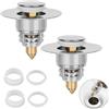 WUFANC Tappo Lavandino Bagno 2 Pezzi, Tappo Bidet Universale Pop Up per Fori Scarico con Diametro 32-40mm, Metallo Tappi Lavandino Bagno, Tappo Vasca da Bagno Universale per Cucina, Bagno, Lavabo