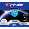 Verbatim M-Disc 5 x BD-R XL 100 GB 4x Supporti di Memoria Dati