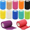 Qurxuanwe 12 Rotoli Benda Elastica Coesiva 7.5cmx4.5m, Bendaggio Garza Elastico Autoadesiva, Fasciature Sportivo Comoda Traspirante, Bende Salvapelle Autoadesive per Animale Mani, Piedi, Ginocchia,Articolazioni