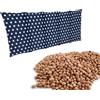 Edel Living Grande cuscino con noccioli di ciliegia - Cuscino riscaldante per forno a microonde (cuscino termico) - Cuscino lungo - Cuscino con noccioli di ciliegia (verde chiaro)