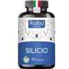 RAIBU Silicio ad alta concentrazione di Raibu: 90 capsule per 3 mesi - 667mg di silice organica estratta dal bambù per capsula - Senza aggiunte, prodotto in Europa, vegano