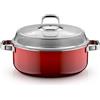 WMF Fusiontec Mineral Pro, Schmortopf mit Deckel, 28 cm, Passion Red 3201114091 4000530759863