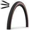 maxxi4you 1 pneumatico pieghevole Schwalbe G-One Allround Performance RaceGuard TLR ADDIX E-25 nero/bronzo 45-622 (28 x 1,70) con leva per pneumatici maxxi4you