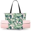 kkvhhyuo Borsa per tappetino da yoga, da donna, con tasca per tappetino, grande borsa da palestra, borsa a tracolla per pilates, allenamento, viaggi, ufficio (Natale in seta dorata)