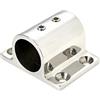 TUdcgjSXF Sedile in Tubo Quadrato con Asta portabandiera da 20 mm Accessori Base Fissa a Doppio Filo Superiore in Acciaio Inossidabile