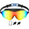 Generico Occhialini Da Nuoto,Kit Ampia Visuale Con Stringinaso E Tappi Orecchie,Occhialini per il Nuoto - Per Viaggi Vacanze Estive Sport Acquatici Immersioni Snorkeling Spiaggia Piscina